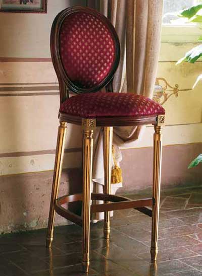 Итальянские кресла и стулья фабрики AMELI SEDIE комп.2 Барный стул Luigi XVI