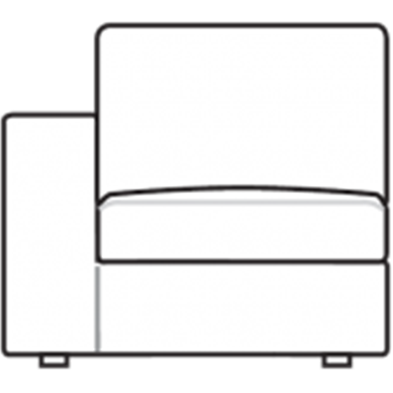 Итальянская мягкая мебель Caprice фабрики ARMOBIL Элемент 1-о местный с 1 подлокотником (левый)