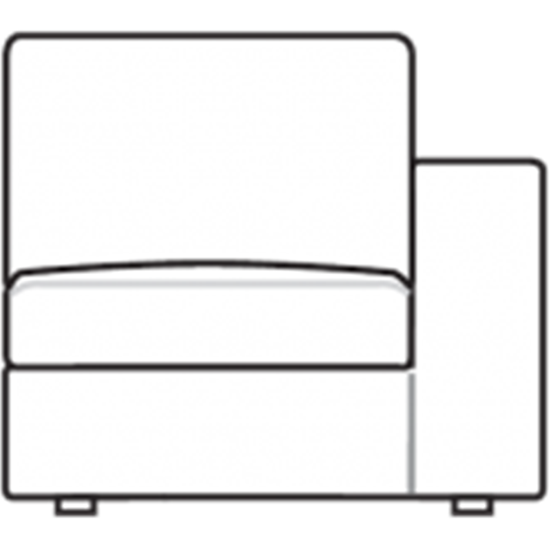 Итальянская мягкая мебель Caprice фабрики ARMOBIL Элемент 1-о местный с 1 подлокотником (правый)
