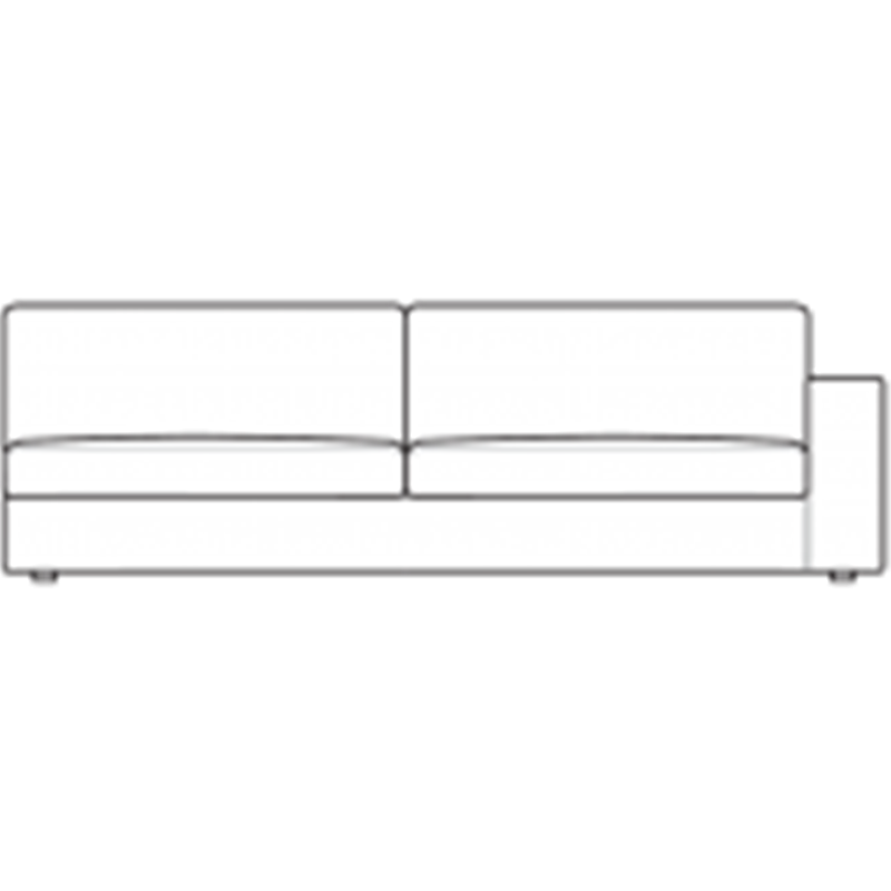 Итальянская мягкая мебель Caprice фабрики ARMOBIL Элемент 3-х местный с 1 подлокотником (правый)