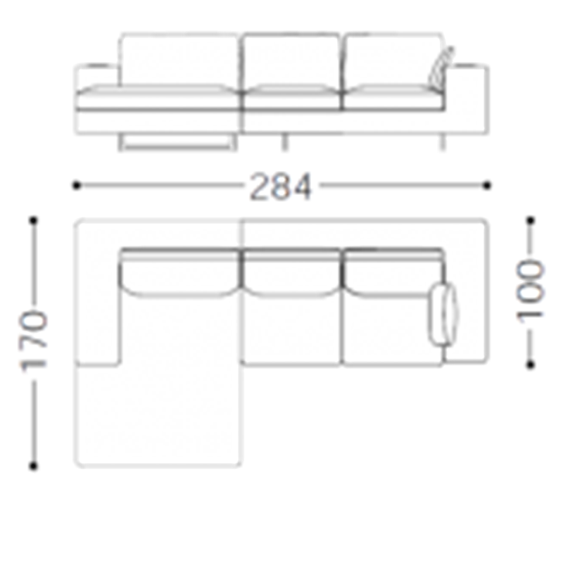 Итальянская мягкая мебель Led фабрики ALBERTA Композиция LED (1LEDCHLSSX - 1LEDTR2MDX)