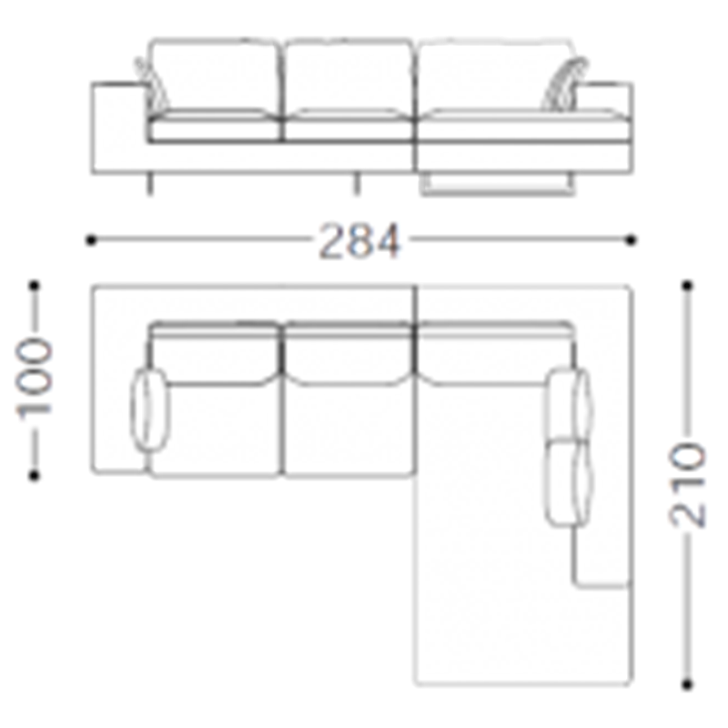 Итальянская мягкая мебель Led фабрики ALBERTA Композиция LED (1LEDTR2MSX - 1LEDCHLDX)