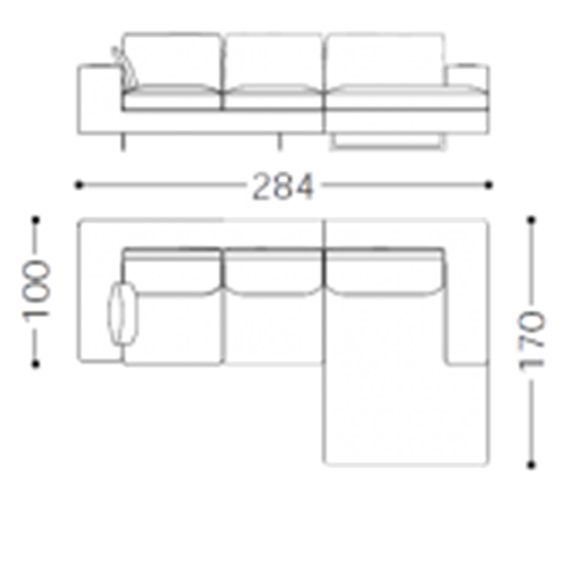 Итальянская мягкая мебель Led фабрики ALBERTA Композиция LED (1LEDTR2MSX - 1LEDCHLSDX)