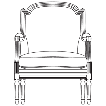 Итальянские кресла фабрики BRUNO ZAMPA Кресло Luigi XVI