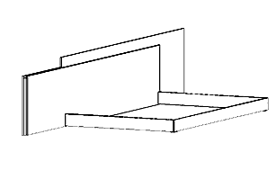 Итальянская спальня Futura Grey фабрики STATUS (кровать сп.место 180 х 200 см, 2 тумбы, комод, зеркало, высокий комод) Кровать 160*203