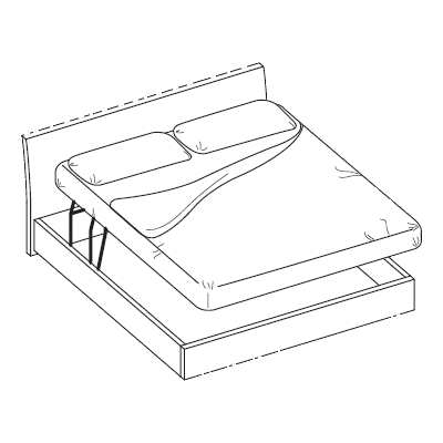 Итальянская кровать Easy фабрики MD HOUSE Кровать Easy сп место 162х202 с подъемным механизмом