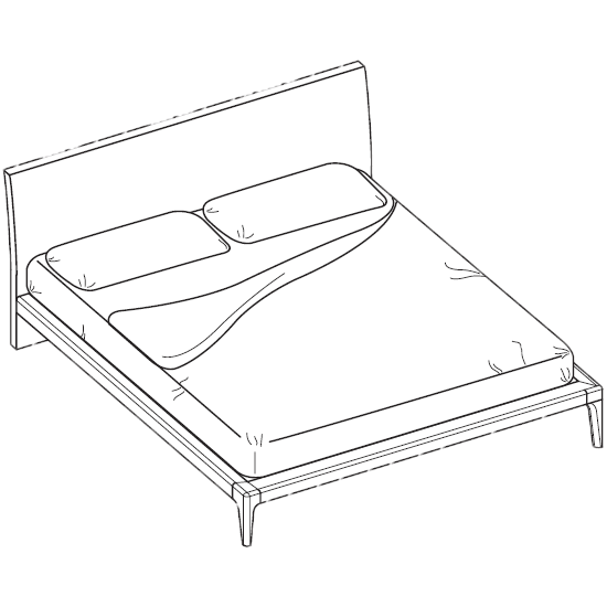 Итальянская кровать Easy фабрики MD HOUSE Кровать Easy сп место 162х202