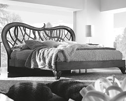 Итальянская спальня Anthea фабрики BBELLE Кровать Elegant с резным изголовьем сп. место 160Х200