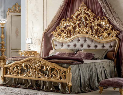 Итальянская спальня Imperiale фабрики ALBERTO & MARIO CHEZZANI Кровать Italia с изножьем сп. место 160X190