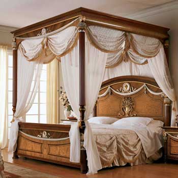 Итальянская спальня Romanica фабрики BACCI STILE Кровать King Size с балдахином