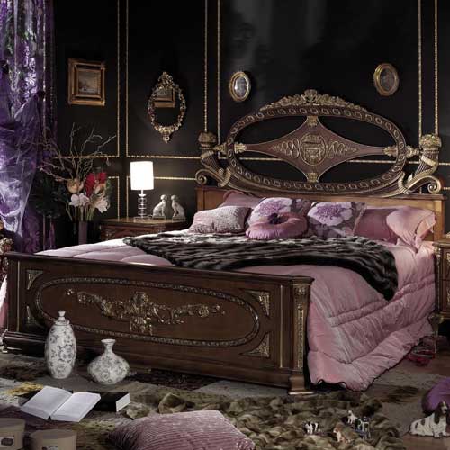 Итальянская спальня Luxury фабрики ASNAGHI INTERIORS Кровать Manet