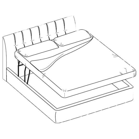 Итальянская кровать Pinces фабрики MD HOUSE Кровать Padded Pinces сп место 162х202 с контейнером и подъемным механизмом