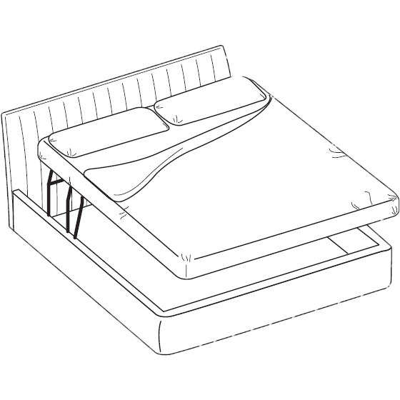 Итальянская кровать Stripe фабрики MD HOUSE Кровать Padded Striepbox сп. место 162Х202 с контейнером и подъемным механизмом