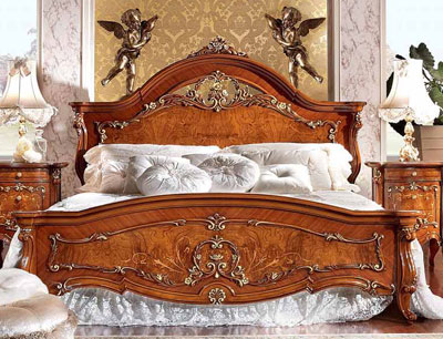 Итальянская спальня Prestige Plus фабрики BARNINI OSEO Кровать размера king с изножьем сп. место 184X203