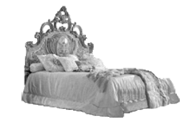 Итальянская спальня Le Rose Bianco фабрики GRILLI Кровать размера KING сп. место 180X200