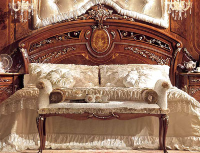 Итальянская спальня Reggenza Luxury фабрики BARNINI OSEO Кровать размера king сп. место 184X203