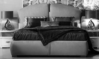 Итальянская спальня Bolgheri фабрики EBANISTERIA BACCI Кровать с прикроватными тумбами сп. место 180X200