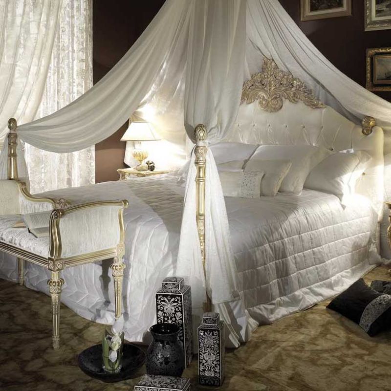 Итальянская спальня Prestige Star фабрики ASNAGHI INTERIORS Кровать Star с балдахином