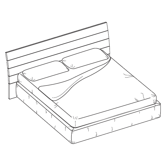 Итальянская кровать Tavole фабрики MD HOUSE Кровать Tavole Padded сп место 162х202 (Lacquered ash)