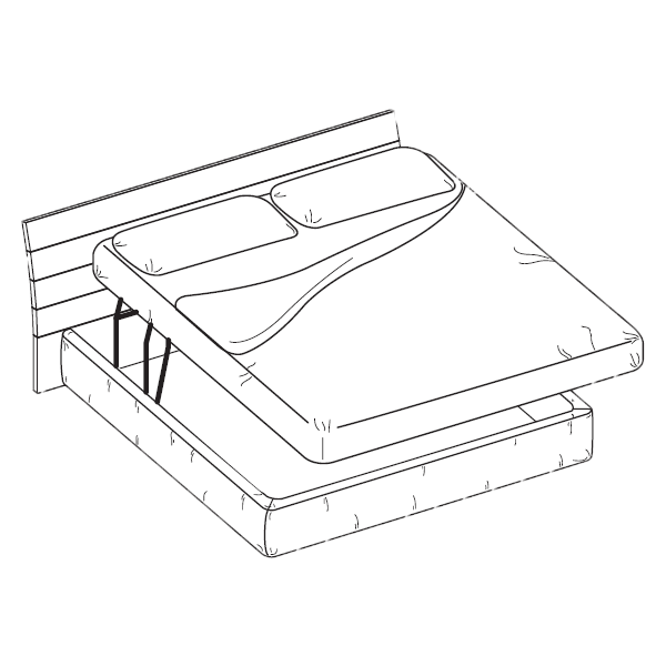 Итальянская кровать Tavole фабрики MD HOUSE Кровать Tavole Padded сп место 182х202 (Stained ash) с контейнером и поъемным механизмом