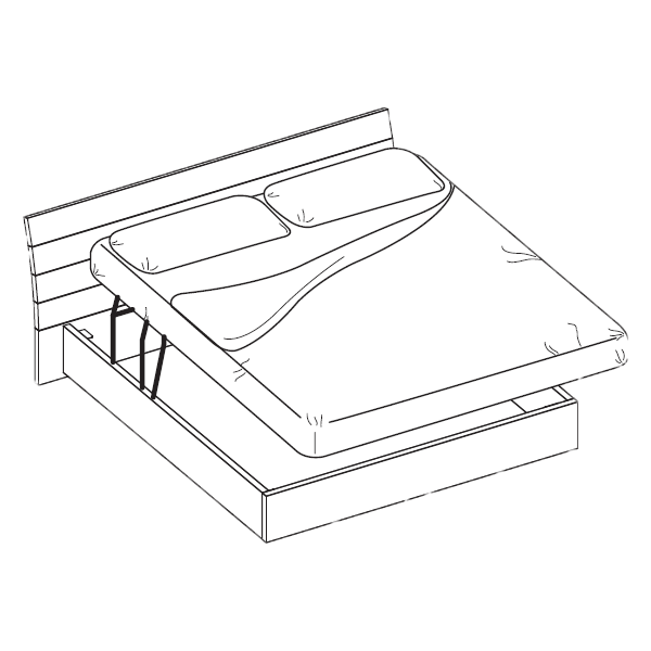 Итальянская кровать Tavole фабрики MD HOUSE Кровать Tavole сп место 162х202 с подъемным механизмом