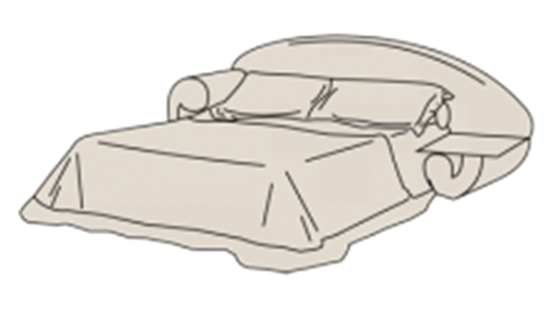 Итальянская мягкая мебель Moby фабрики BM STYLE Кушетка-кровать Moby 250