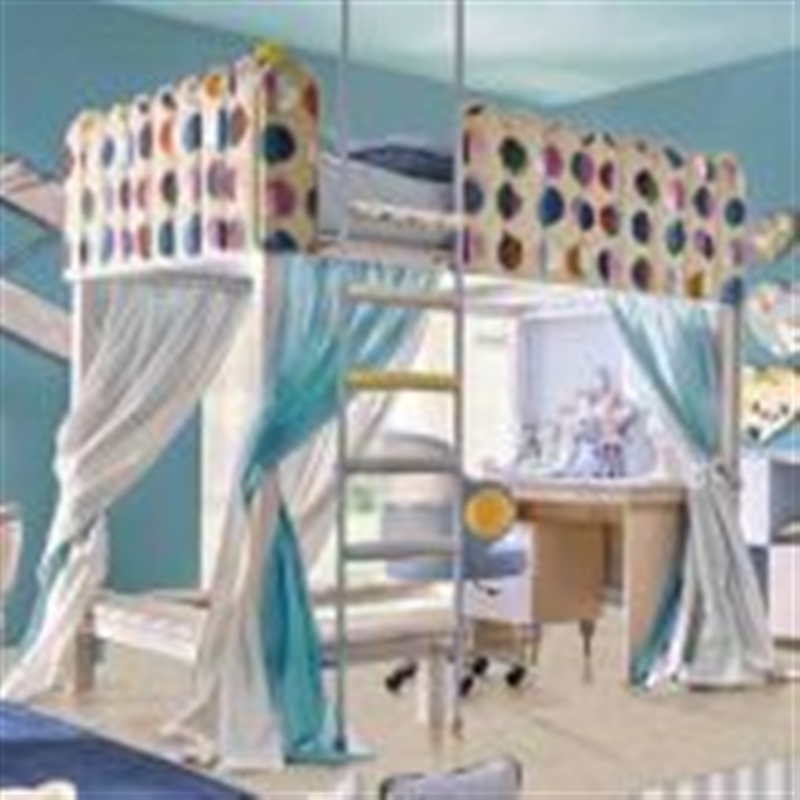 Итальянская детская кровать Girl and Boy фабрики ALTAMODA комп.3 Односпальная двухъярусная кровать