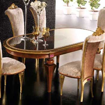 Итальянская гостиная Glamour фабрики ALTAMODA Овальный стол