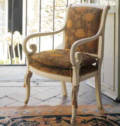 Итальянские кресла и стулья Sedie фабрики AMELI SEDIE комп.1 Полукресло с подушкой Crosse