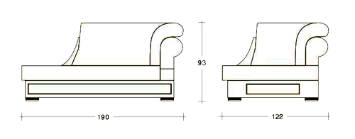 Итальянская мягкая мебель Confort-Nouveau фабрики VISMARA DESIGN Шезлонг Dx