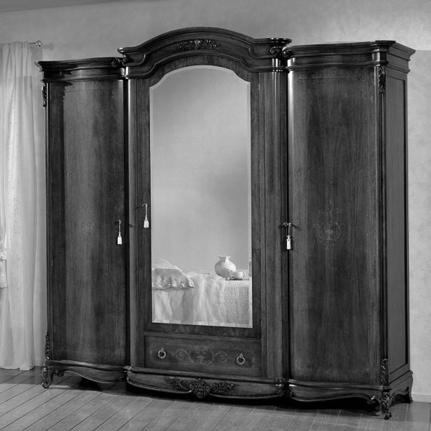 Итальянская спальня Isabella фабрики ANTONELLI MORAVIO & C (AMC) Шкаф 3-х дверный с зеркалами