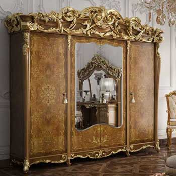 Итальянская спальня Jadore Ciliegio фабрики BACCI STILE Шкаф 4-дверный с зеркалами