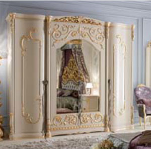 Итальянская спальня Imperiale фабрики ALBERTO & MARIO CHEZZANI Шкаф 4-дверный с зеркалами
