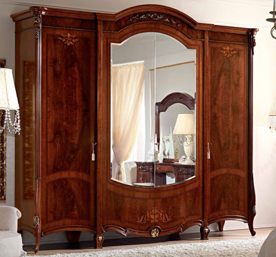 Итальянская спальня Prestige фабрики BARNINI OSEO Шкаф 4-дверный с зеркалами