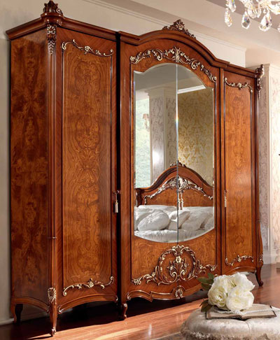 Итальянская спальня Prestige Plus фабрики BARNINI OSEO Шкаф 4-дверный с зеркалами