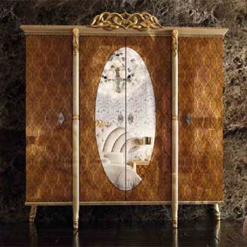 Итальянская спальня Harmony фабрики AR ARREDAMENTI Шкаф 4-дверный с зеркалами