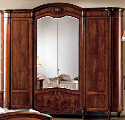 Итальянская спальня Reggenza фабрики BARNINI OSEO Шкаф 4-дверный с зеркалами