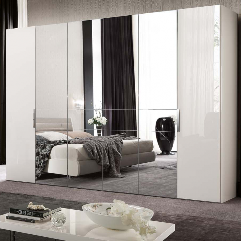 Итальянская спальня Canova фабрики ALF GROUP Шкаф 6-и дверный с зеркалами
