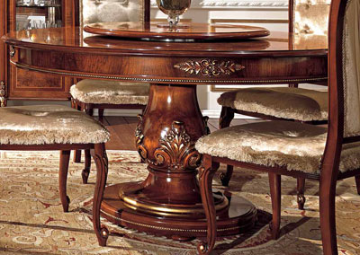 Итальянская гостиная Reggenza Luxury  фабрики BARNINI OSEO Стол круглый раскладной (1 вставка 50 см)