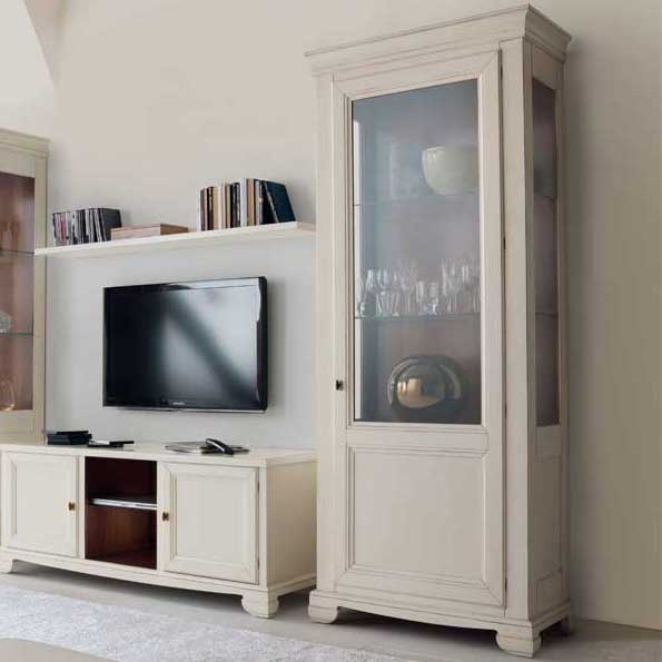 Итальянская мебель для TV Arte фабрики BRUNO PIOMBINI Витрина 1-дверная (левая)