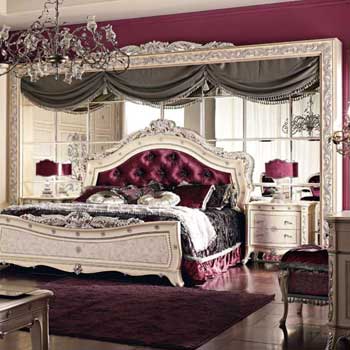 Итальянская спальня Alysee Laccato фабрики BACCI STILE Зеркальная панель для кровати