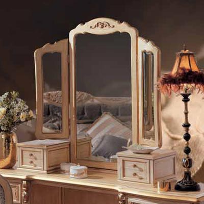 Итальянская спальня Schumann фабрики ANGELO CAPPELLINI Зеркало с боковинами и ящиками