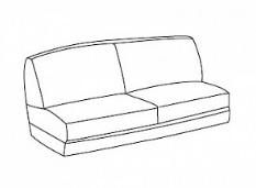 Итальянская мягкая мебель Liberty фабрики ARREDO CLASSIC. Стоимость дивана как на фото. Диван 3-х местный без подлокотников кат. E (extra) 