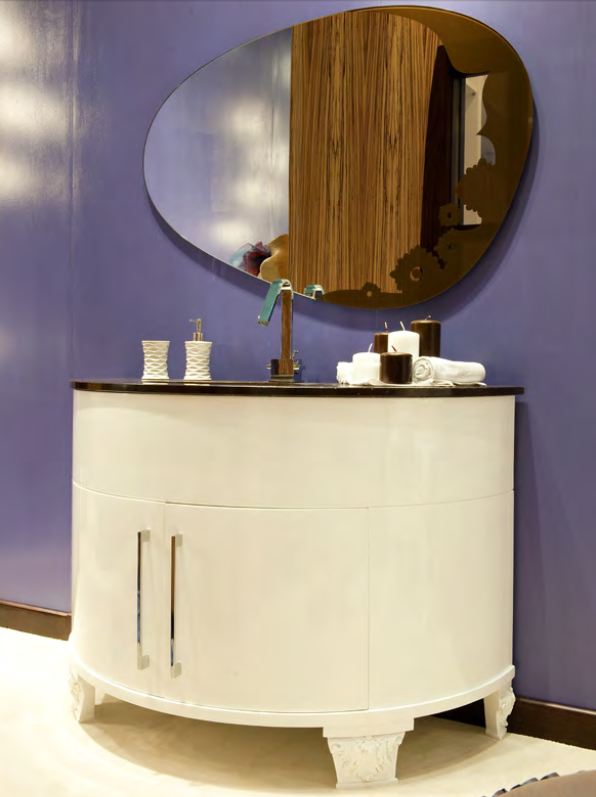 Итальянская тумба для ванной комнаты (в комплект входит тумба, столешница и зеркало) арт. 910 фабрики FRATELLI RADICE Зеркало 
