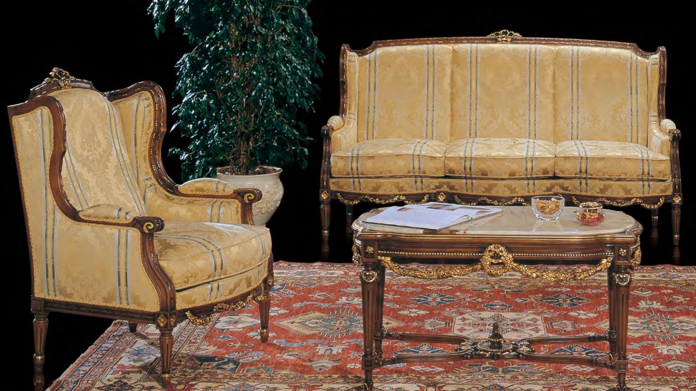 Итальянский комплект мягкой мебели (диван + кресло) арт. 273 фабрики FRATELLI RADICE Диван 3-х местный 