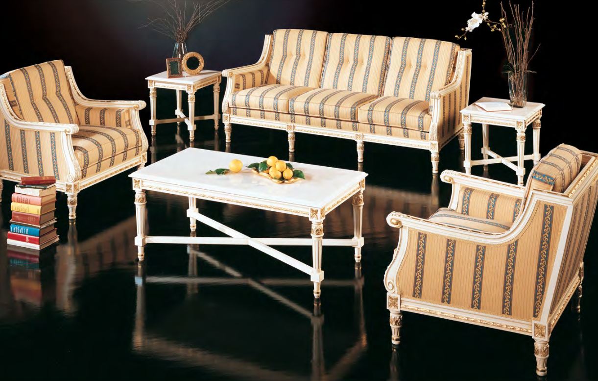 Итальянский комплект мягкой мебели (диван + 2 кресла) арт. 281 фабрики FRATELLI RADICE Диван 3-х местный 