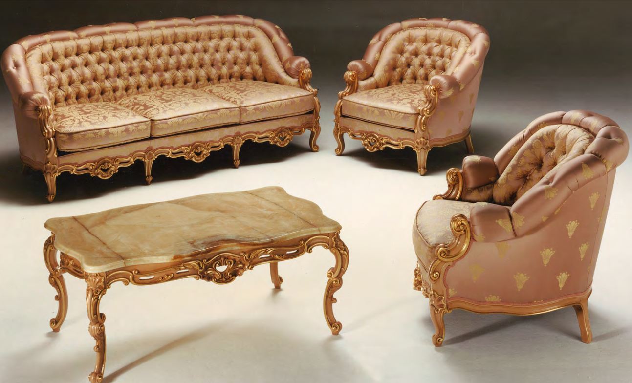 Итальянский комплект мягкой мебели (диван + 2 кресла) арт. 318 фабрики FRATELLI RADICE Диван 3-х местный 