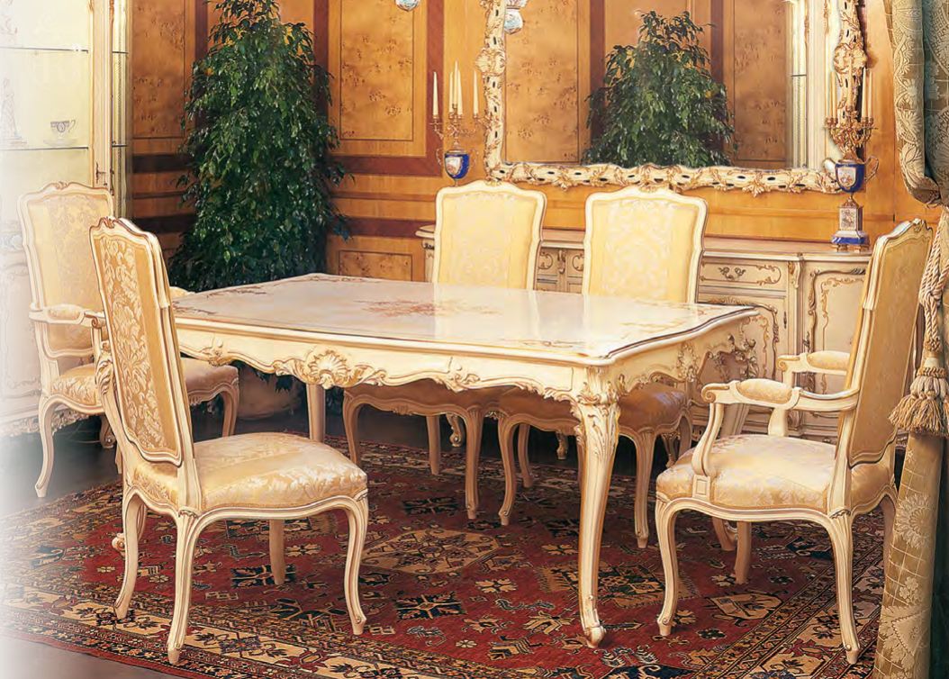 Итальянская столовая группа арт. 121 ( в комплект входит: стол + 4 стула) фабрики FRATELLI RADICE Полукресло