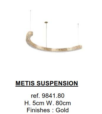 Португальский потолочный светильник Metis Suspension фабрики CASTRO  Люстра (отделка GOLD) + кристаллы ASFOUR