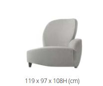 Испанские кресло и пуф Alvaro фабрики COLECCIONALEXANDRA Кресло